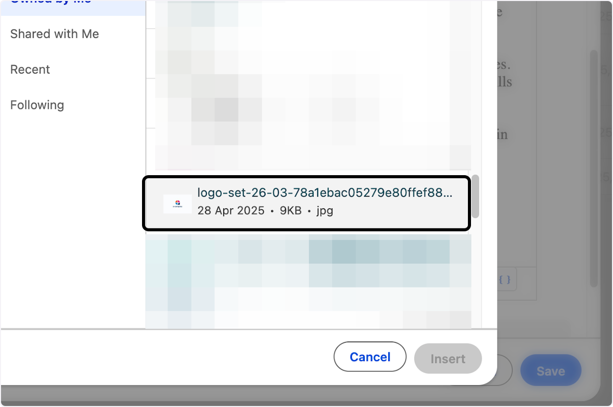 Select the image you want to insert