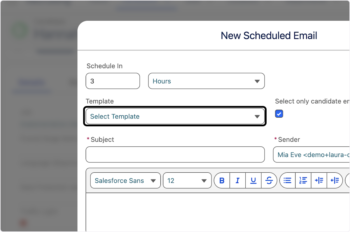 Select your Template