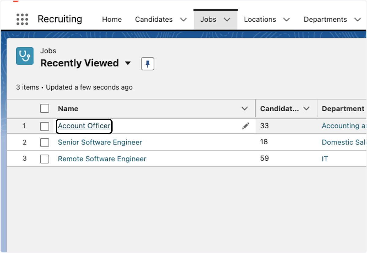 To access the job you recently added to your career portal, click on it.